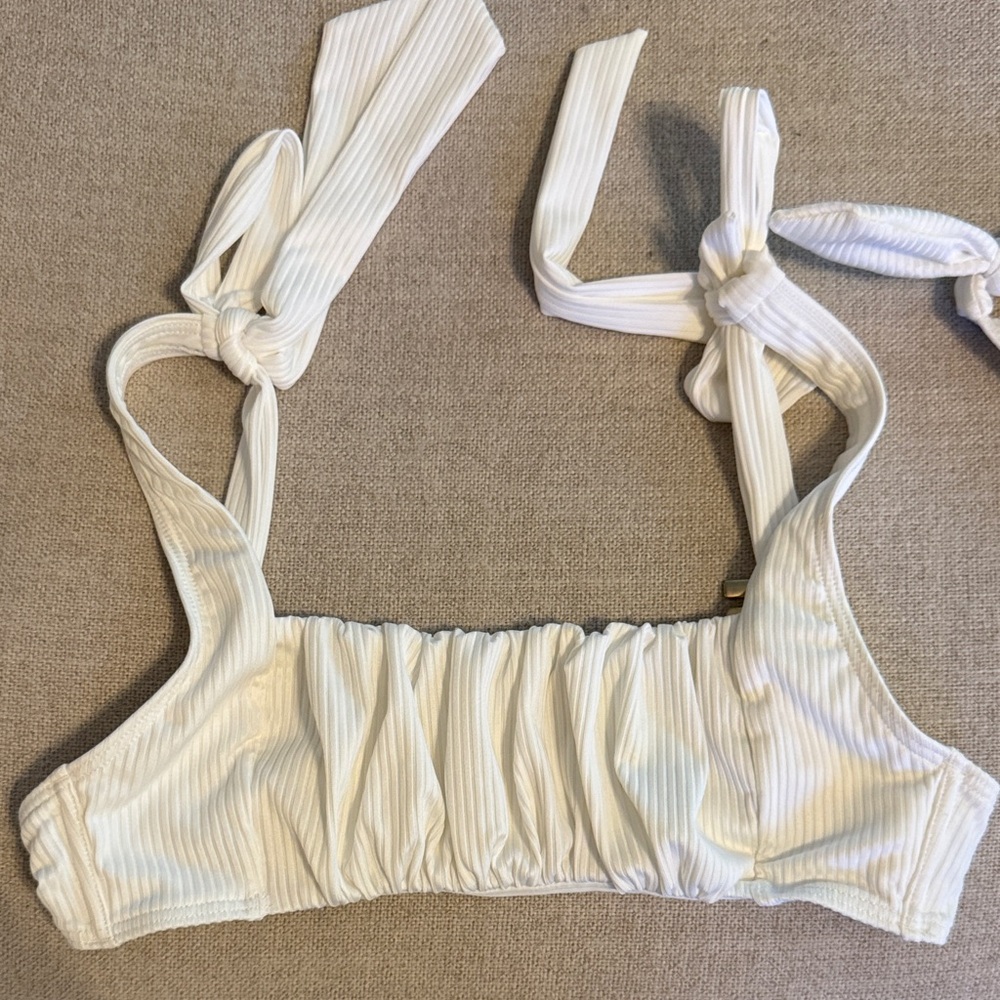 MINKPINK White Bikini Top & Bottom